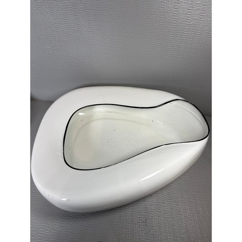 Vintage white enamel bedpan - vintage,